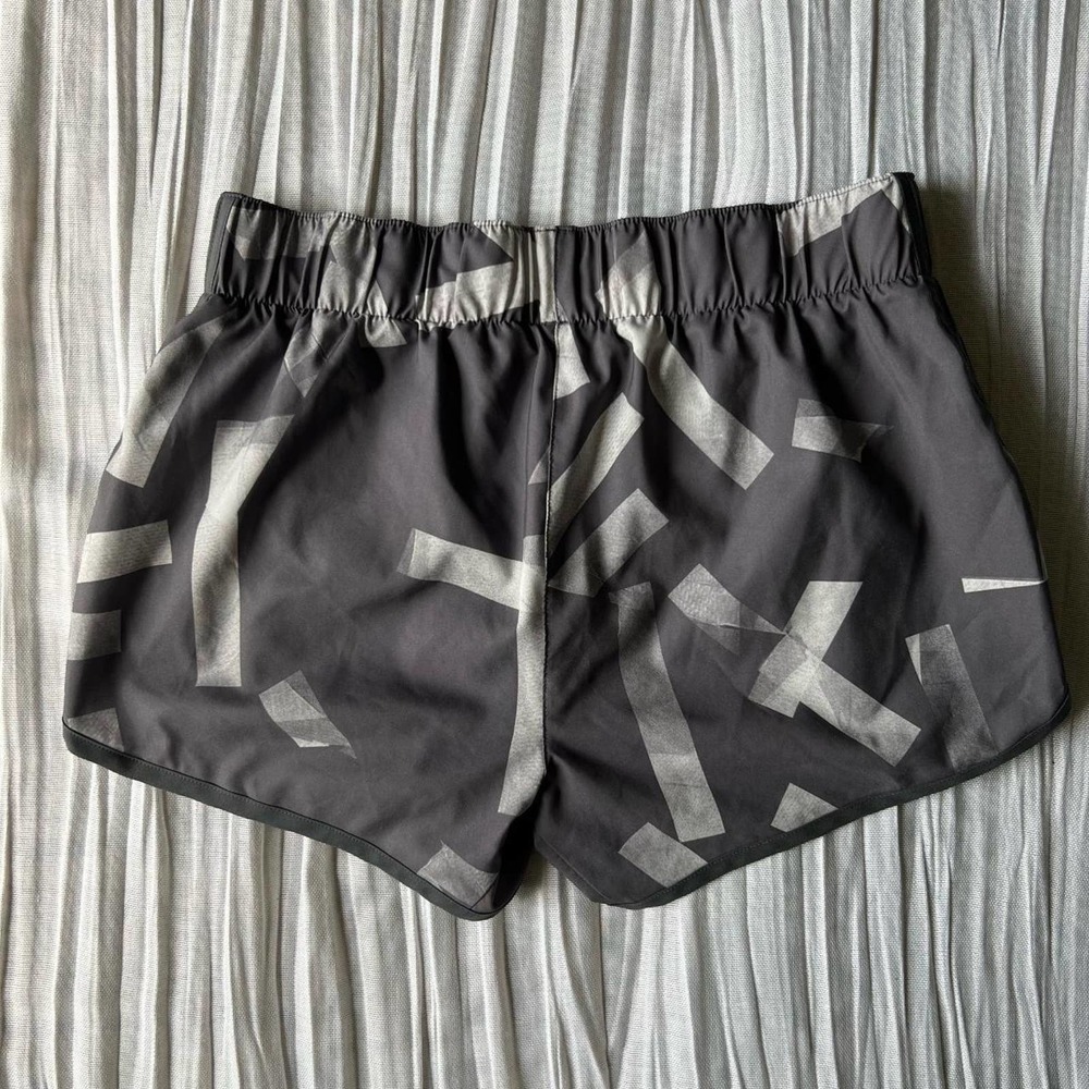 Adidas athletic shorts, black, gray and white with built-in liner - Picture 7 of 8